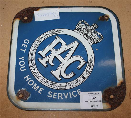 Early RAC enamel sign